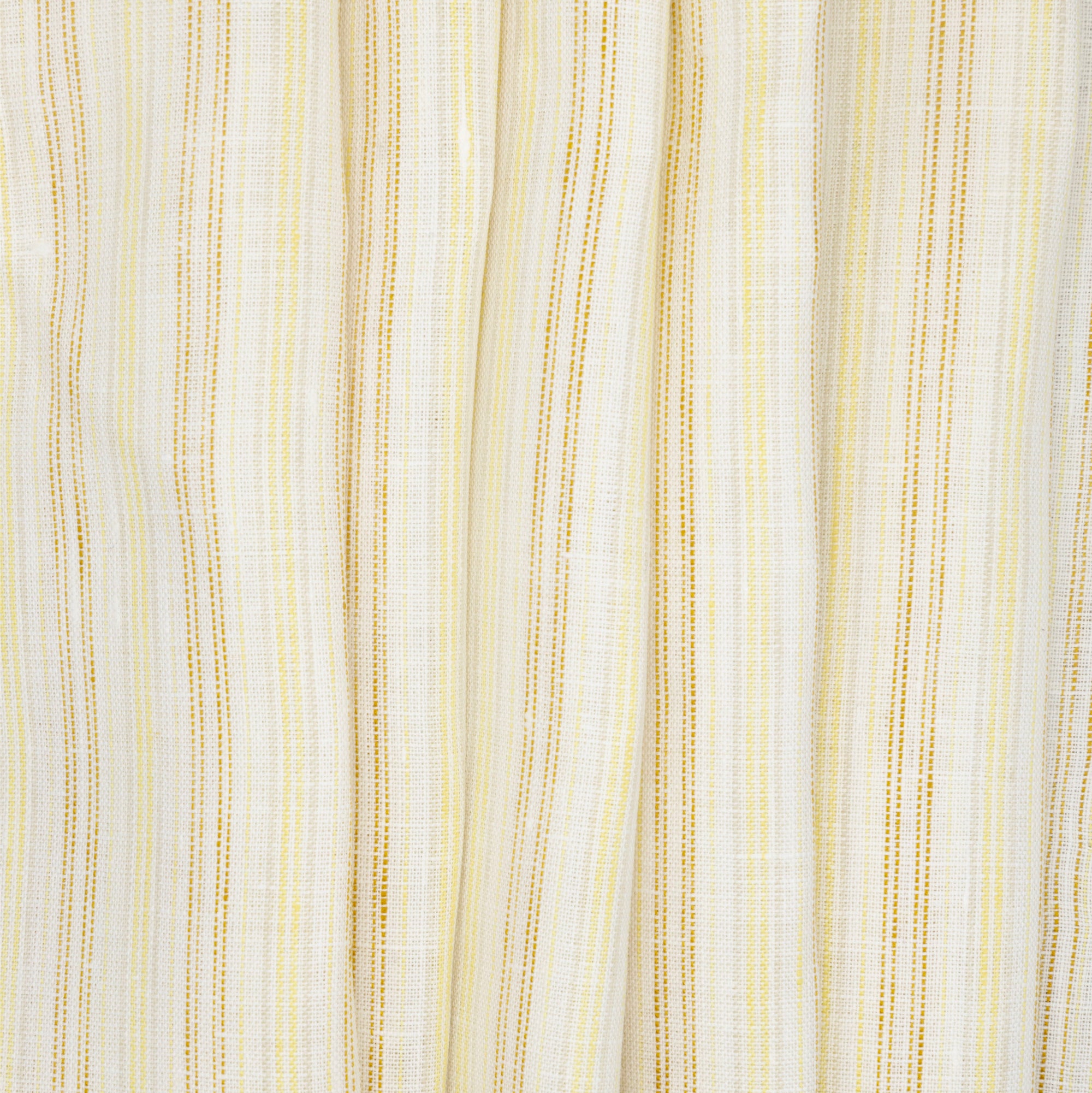 Yellow Gold & Cream Stripe Linen - $16.00 yd. - Burnley & Trowbridge Co.