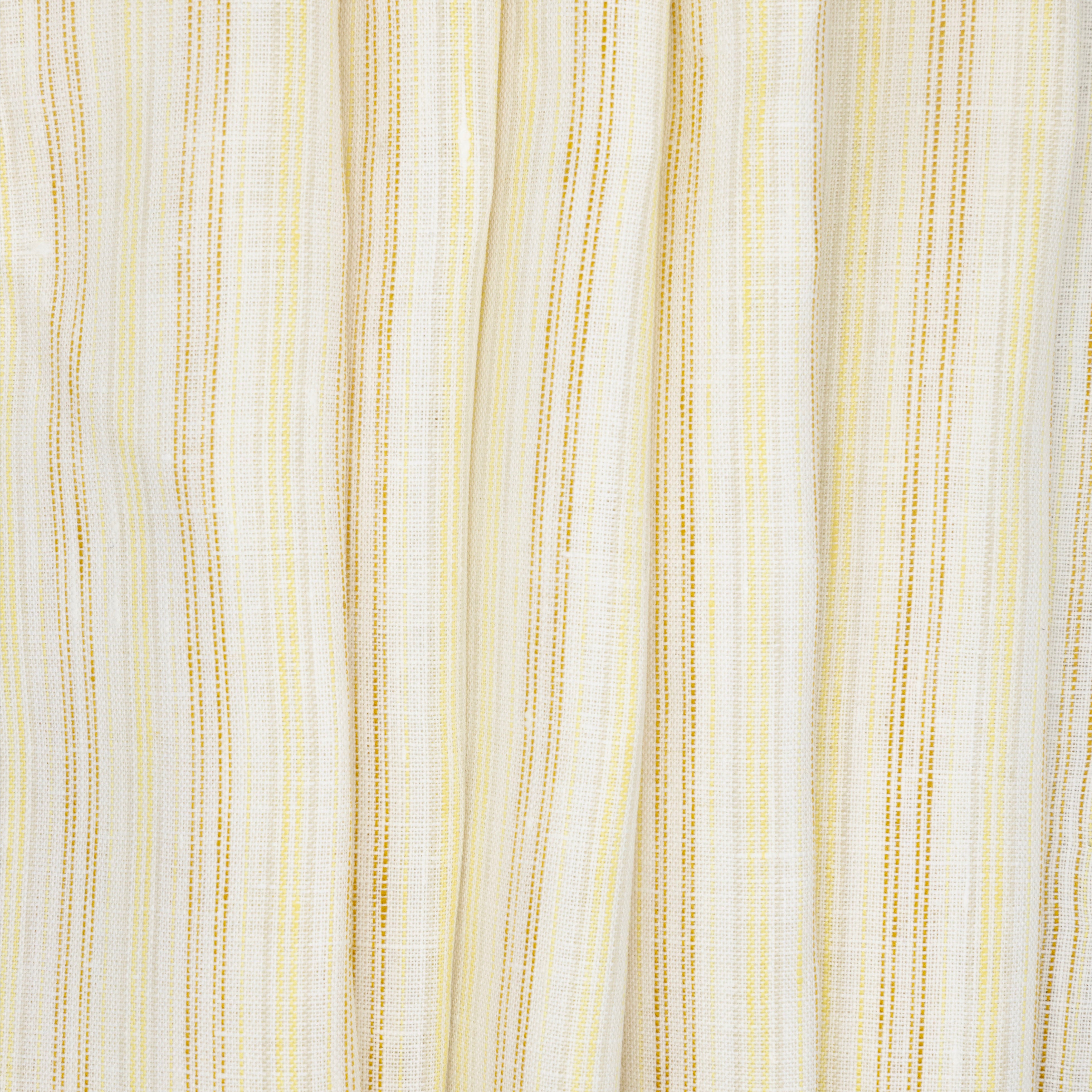 Yellow Gold & Cream Stripe Linen - $16.00 yd. - Burnley & Trowbridge Co.