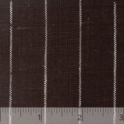 Chocolate Light Weight Striped Linen - $16.00 yd. - Burnley & Trowbridge Co.