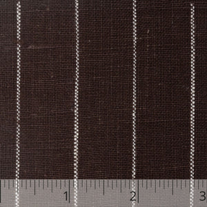 Chocolate Light Weight Striped Linen - $16.00 yd. - Burnley & Trowbridge Co.