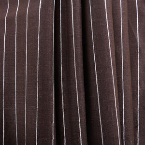 Chocolate Light Weight Striped Linen, drape - $16.00 yd. - Burnley & Trowbridge Co.