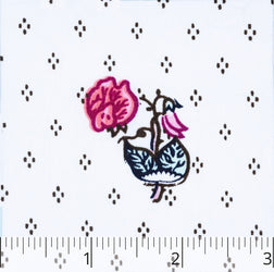 Pink "Flower'd & Spot'd" Cotton - $25.00 yd.