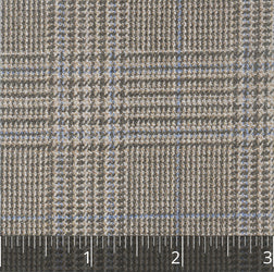 Natural, Olive,  & Blue "Glen Check" Wool & Silk  - $30.00 yd