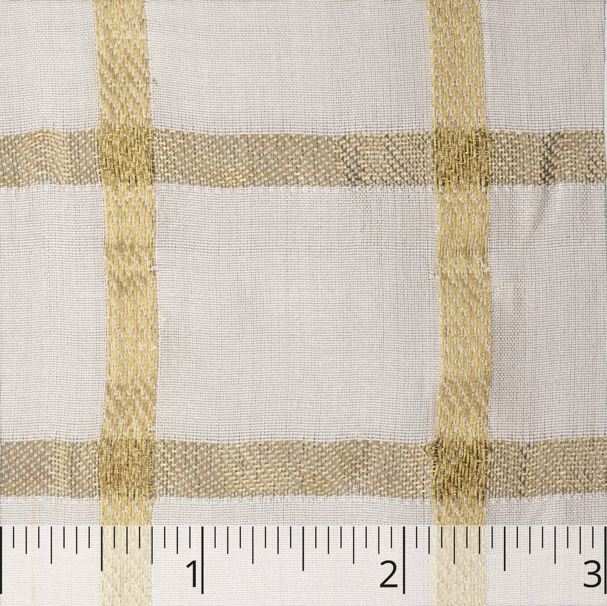 Ivory & Gold Crossbar Check Silk Gauze - $20.00 yd. - Burnley & Trowbridge Co.