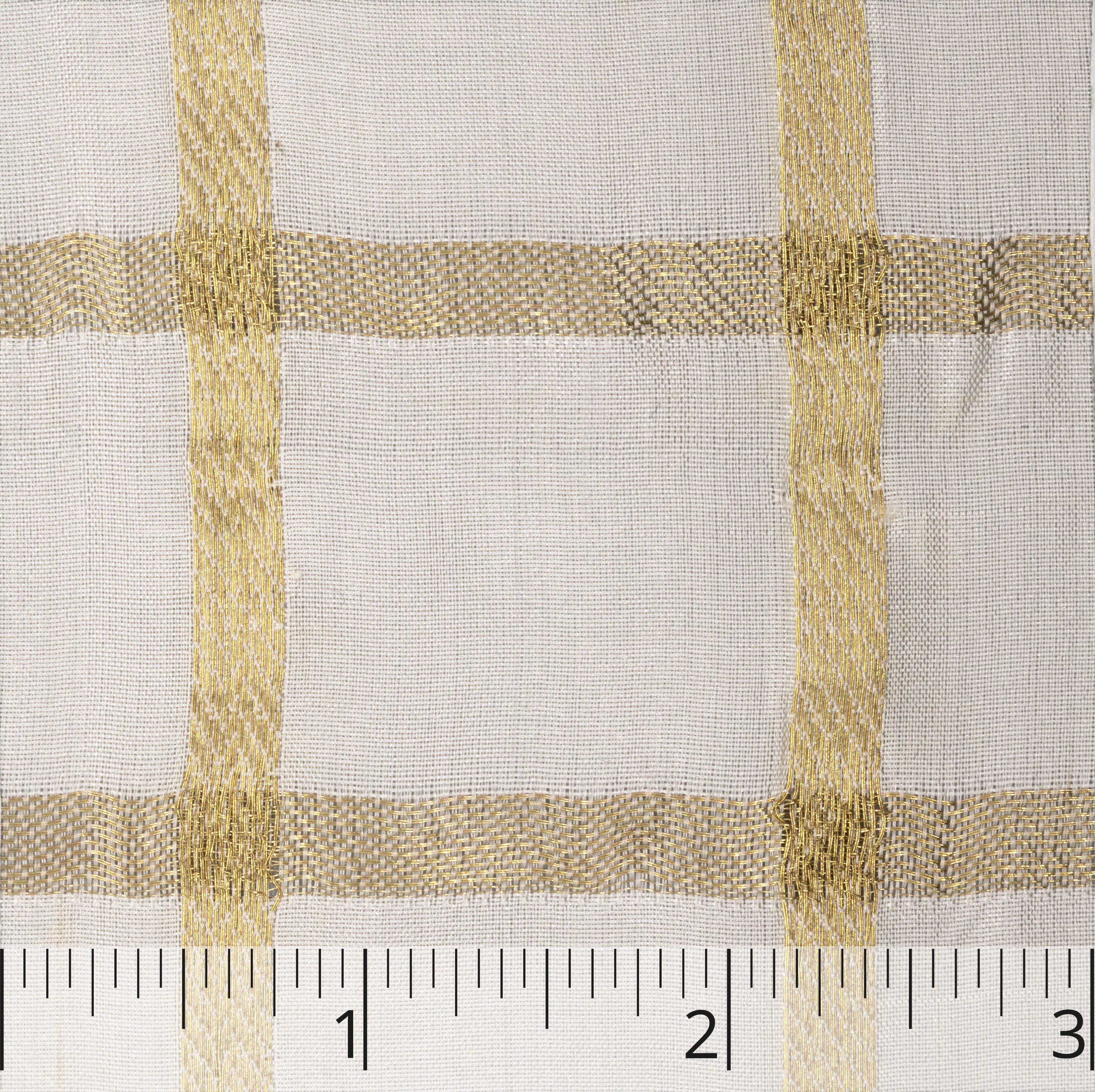 Ivory & Gold Crossbar Check Silk Gauze - $20.00 yd. - Burnley & Trowbridge Co.