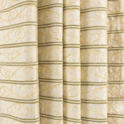 Cream, Gold, & Grey Embroidered Silk Taffeta - $22.00 yd. - Burnley & Trowbridge Co.