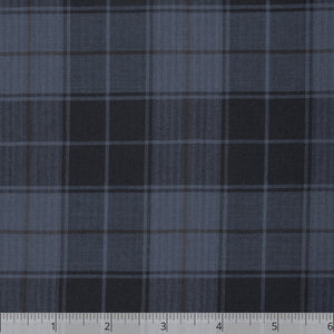 Black & Blue Lightweight Checked Worsted Wool, 6 inch - $18.00 - Burnley & Trowbridge Co.