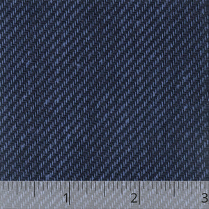 Navy & Black Worsted Wool & Silk Twill Wool - $25.00 yd. - Burnley & Trowbridge Co.