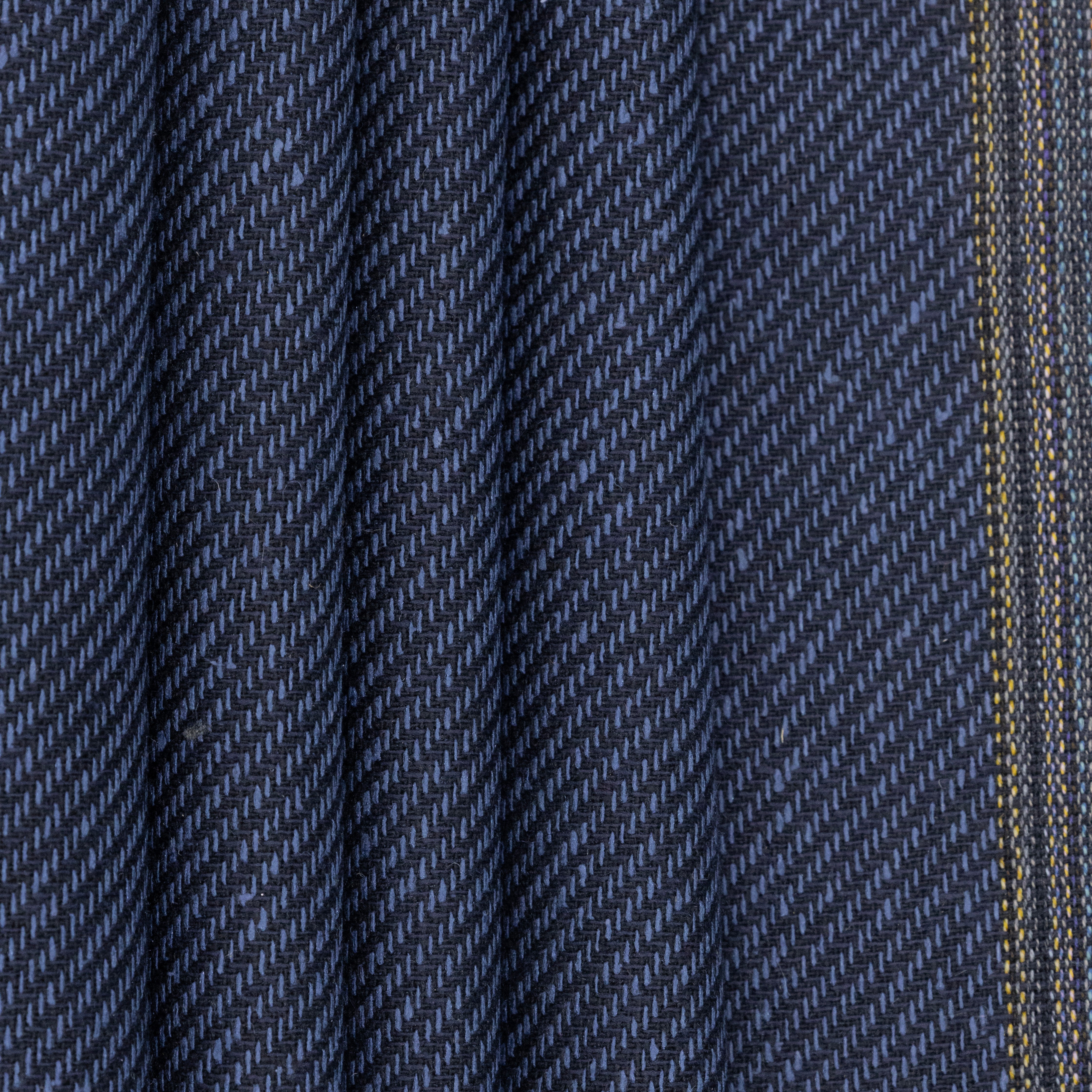 Navy & Black Worsted Wool & Silk Twill Wool, drape - $25.00 yd. - Burnley & Trowbridge Co.