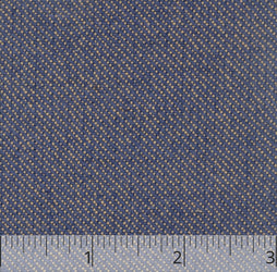Indigo & Tan Wool & Cotton "Virginia Cloth", drape - $20.00 yd. - Burnley & Trowbridge Co.