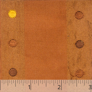 Orange Striped & Spotted Embroidered Silk Taffeta - $25.00 yd. - Burnley & Trowbridge Co.