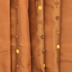 Orange Striped & Spotted Embroidered Silk Taffeta, drape - $25.00 yd. - Burnley & Trowbridge Co.