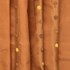Orange Striped & Spotted Embroidered Silk Taffeta, drape - $25.00 yd. - Burnley & Trowbridge Co.