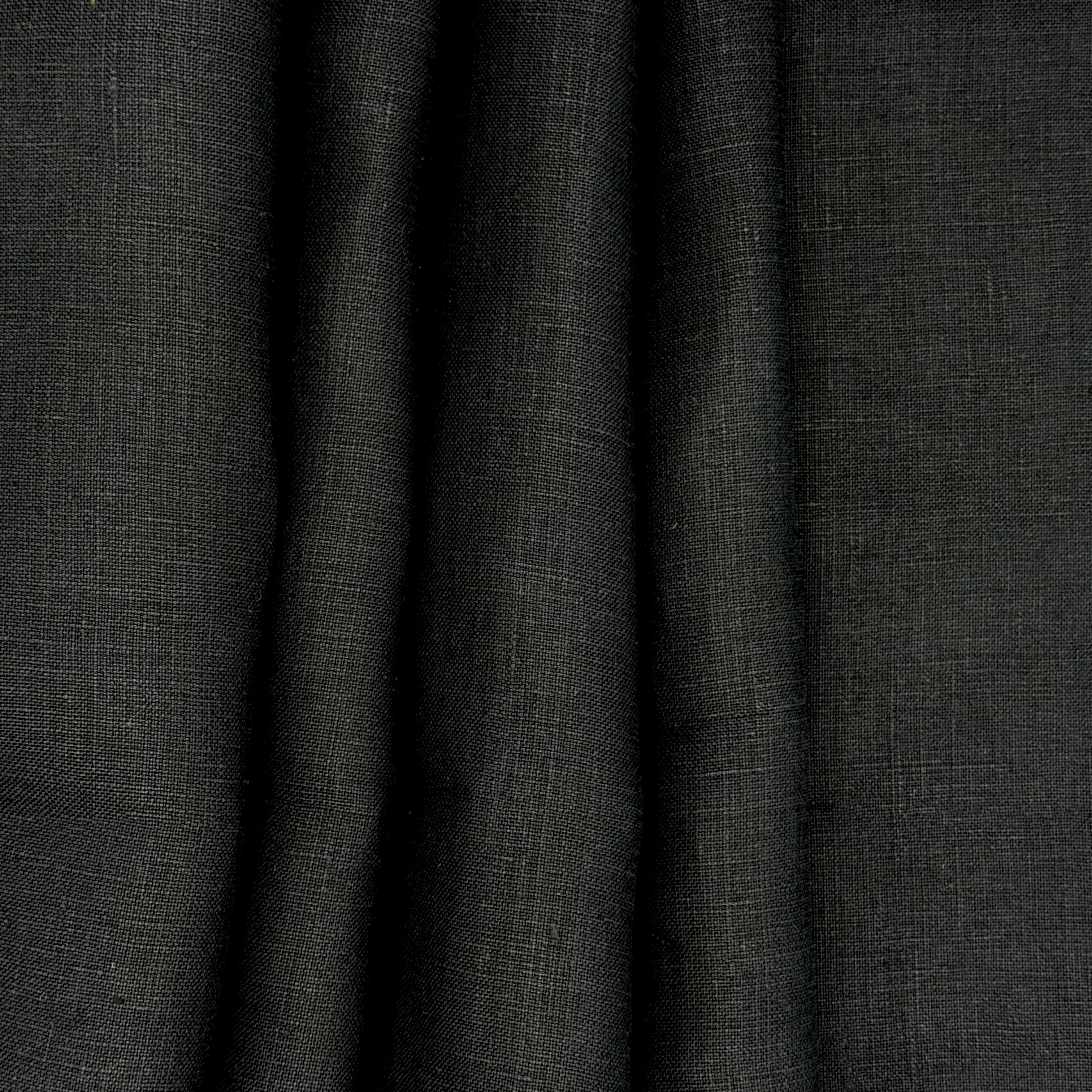 Black Lightweight Linen, drape - $16.00 yd. - Burnley & Trowbridge Co.