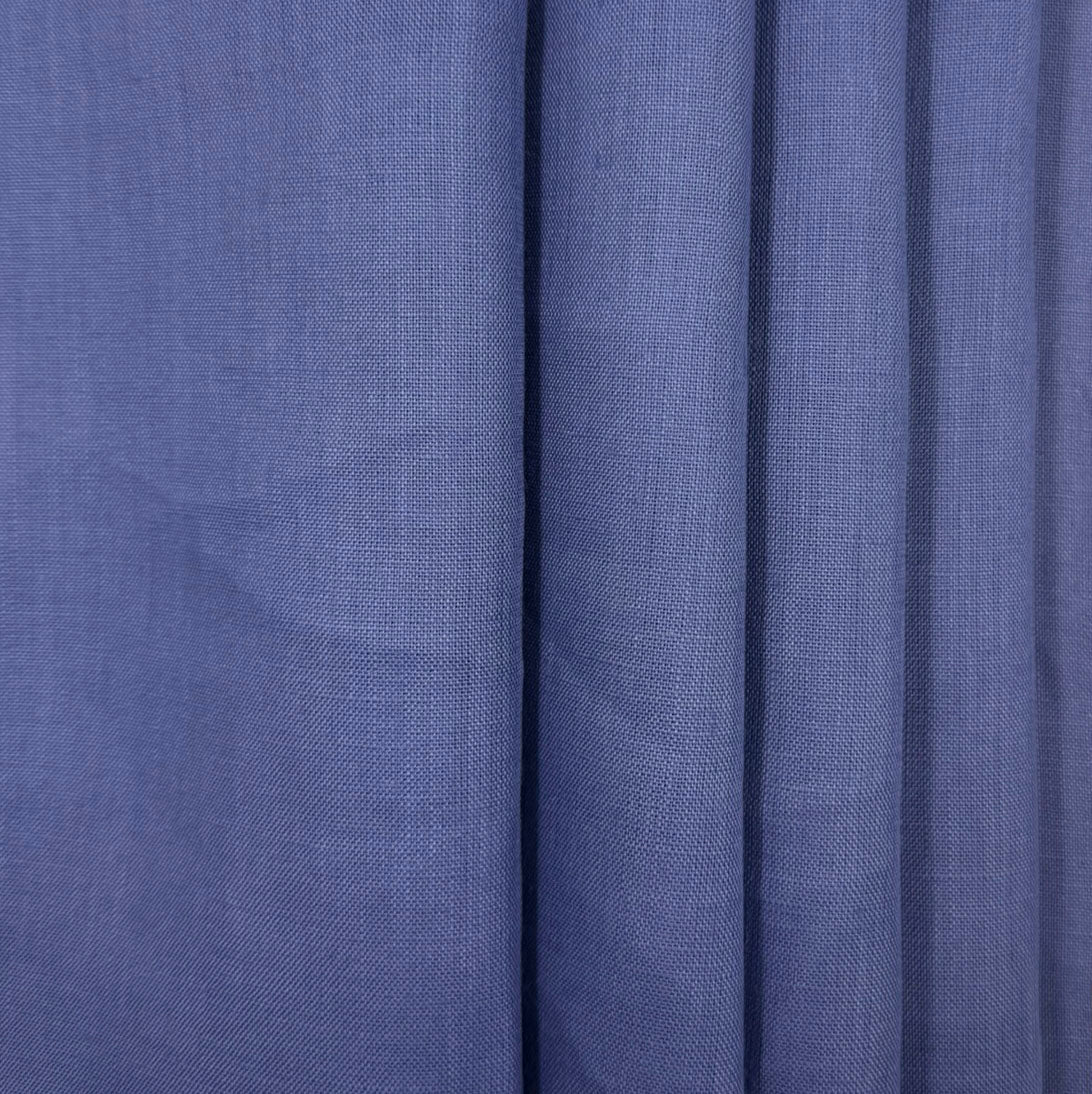 Medium Blue Lightweight Linen, drape - $16.00 yd. - Burnley & Trowbridge Co.