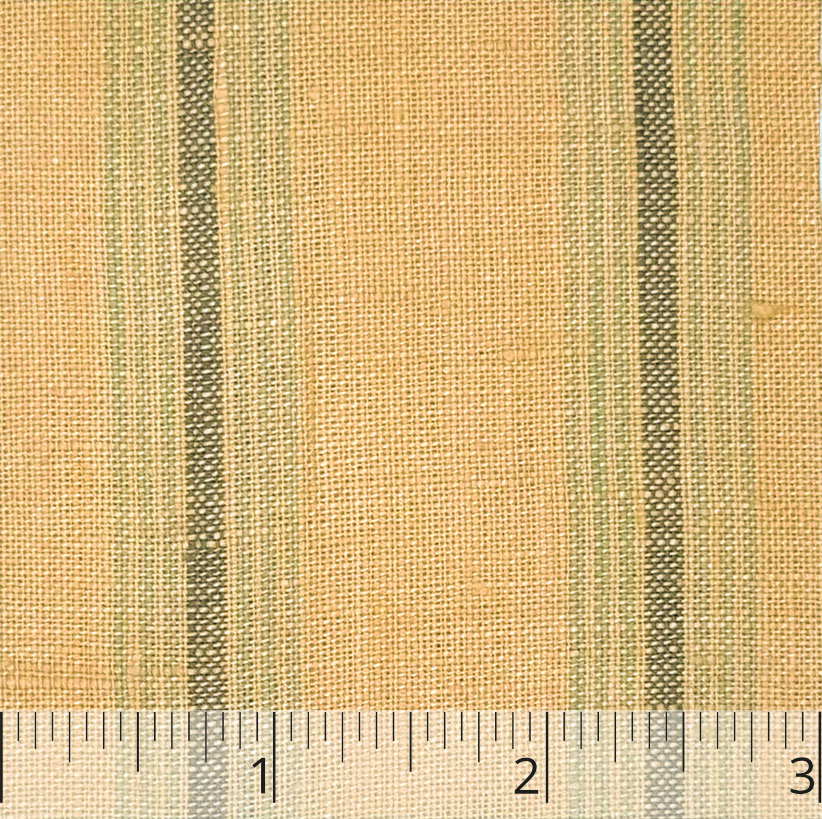 Wheat and Indigo Striped Light Weight Linen - $16.00 yd. - Burnley & Trowbridge Co.
