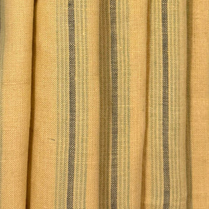 Wheat and Indigo Striped Light Weight Linen, drape - $16.00 yd. - Burnley & Trowbridge Co.