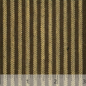 Brown & Gold Striped Herringbone Linen "Ticking" - $16.00 yd. - Burnley & Trowbridge Co.