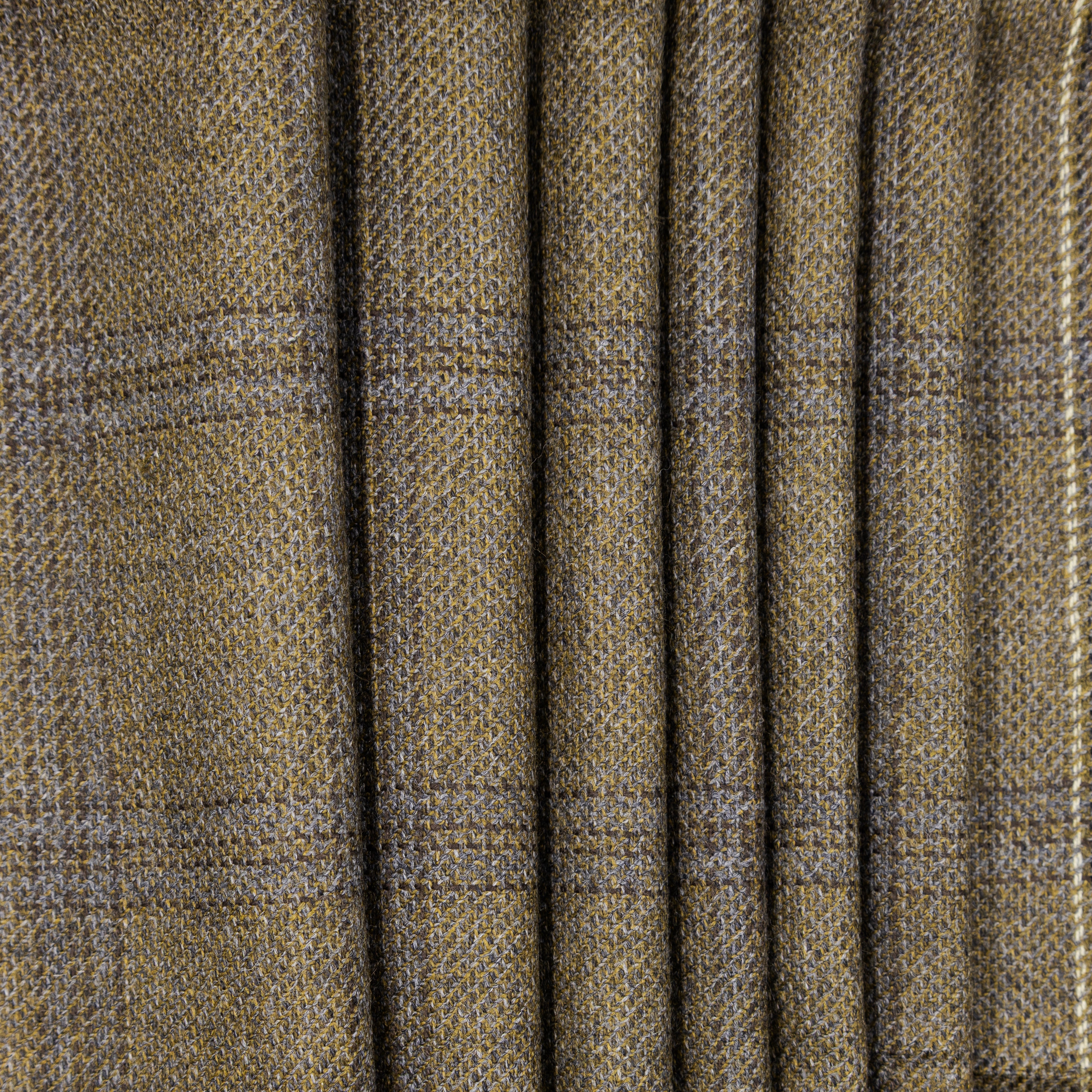 Brown & Blue Worsted Wool Check, drape - $18.00 yd - Burnley & Trowbridge Co.