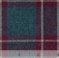 Red, Green, & Yellow Checked Worsted Wool Stuff - $17.00 yd.