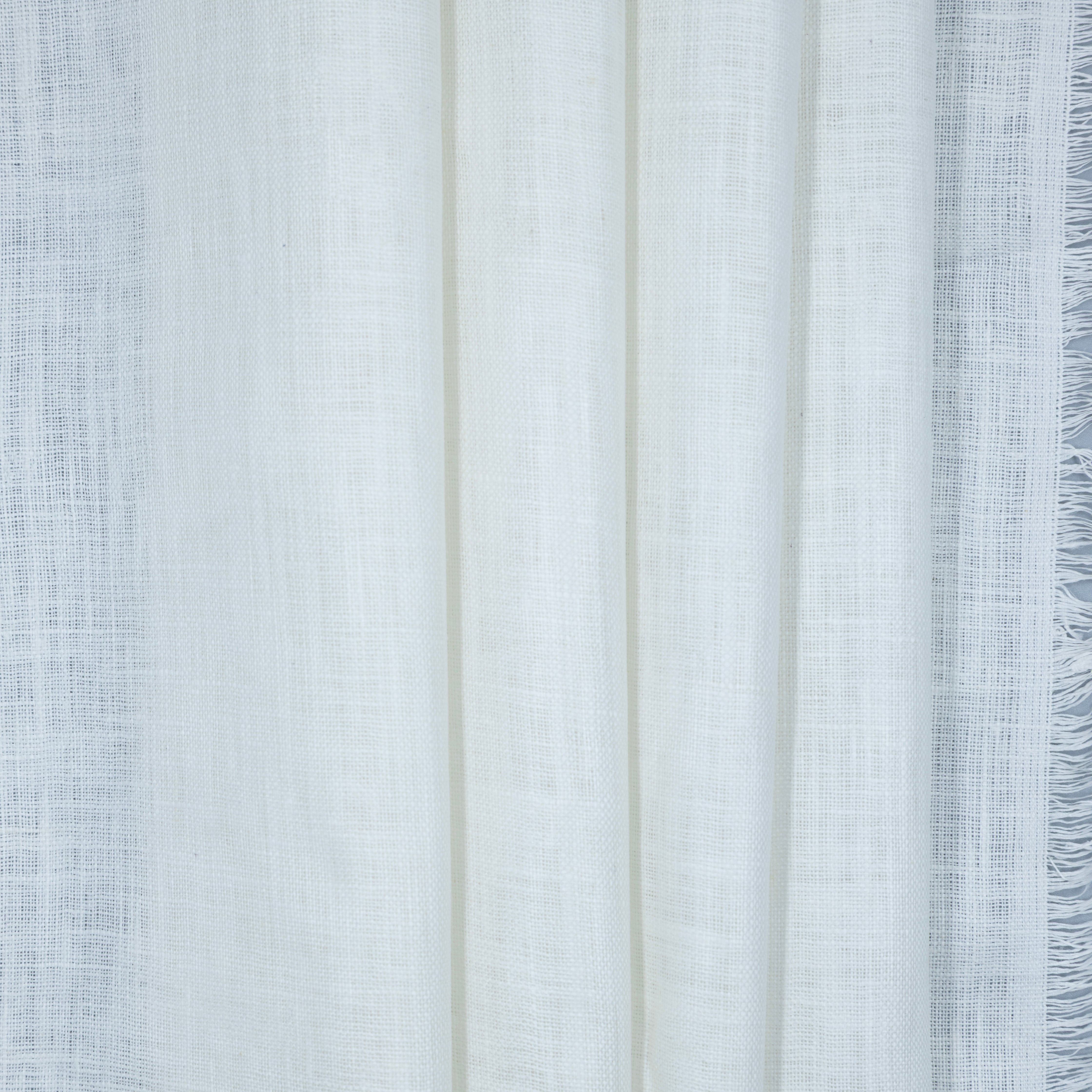 White Glazed Linen, drape - $42.00 yd. - Burnley & Trowbridge Co