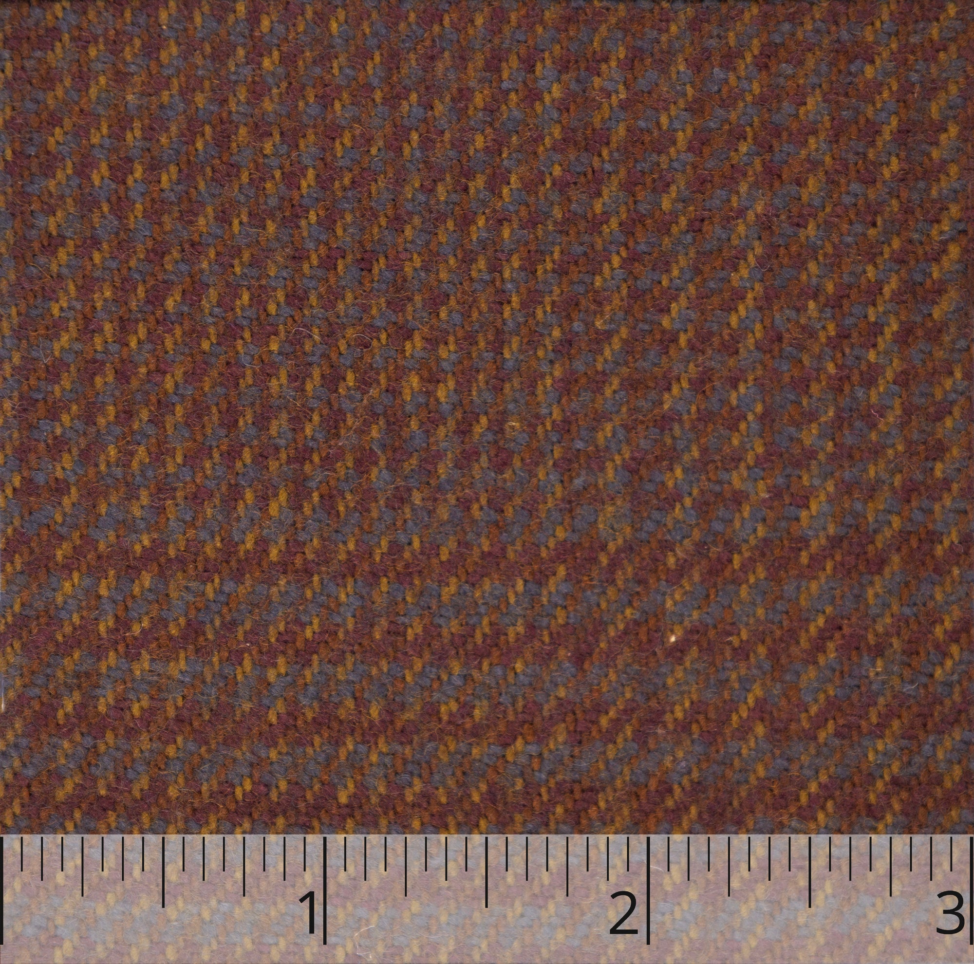 Dark Brown, Merlot, Olive, & Blue Glen Check Wool - $18.00 yd. - Burnley & Trowbridge Co.
