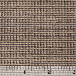 Blue, Brown, & Natural Checked Worsted Wool - $18.00 - Burnley & Trowbridge Co.
