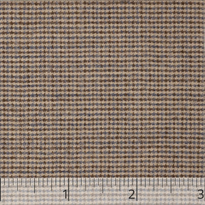 Blue, Brown, & Natural Checked Worsted Wool - $18.00 - Burnley & Trowbridge Co.