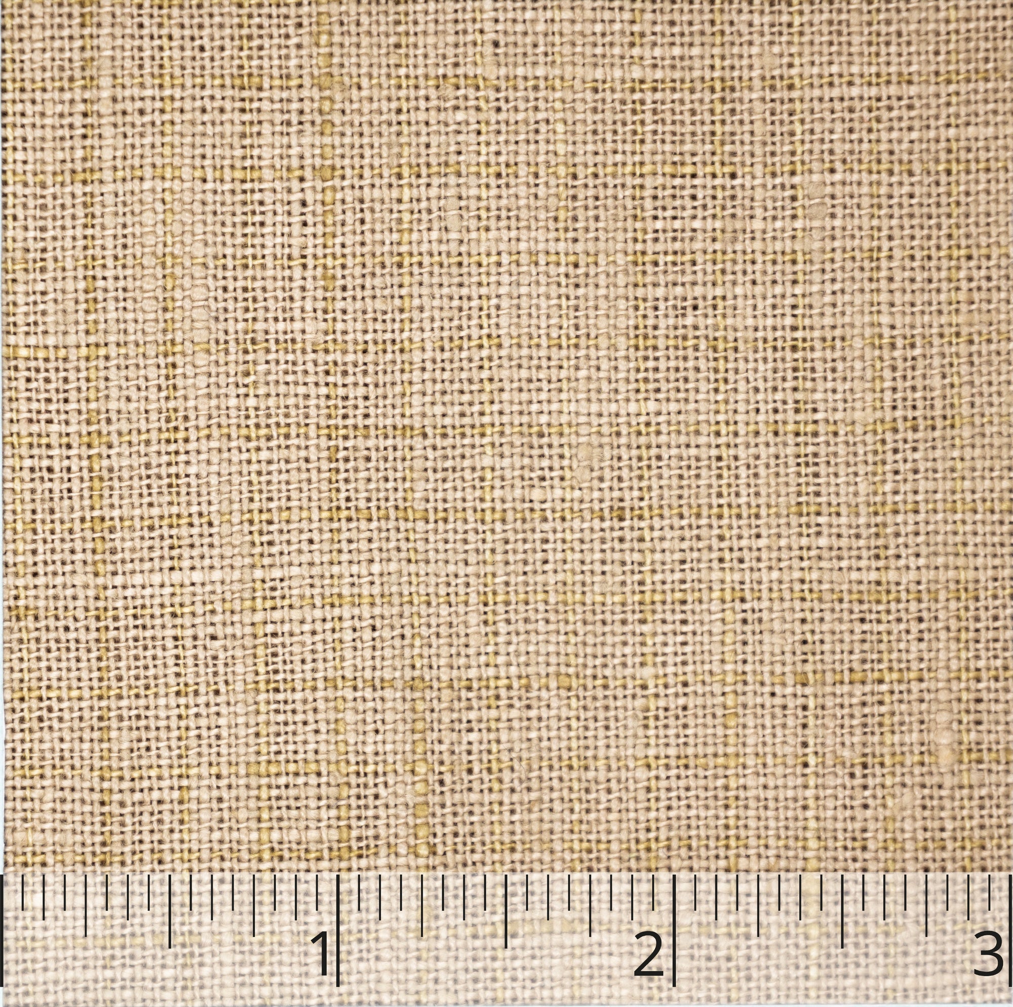 Warm Natural Checked Medium Weight Linen - $24.00 yd. - Burnley & Trowbridge Co.
