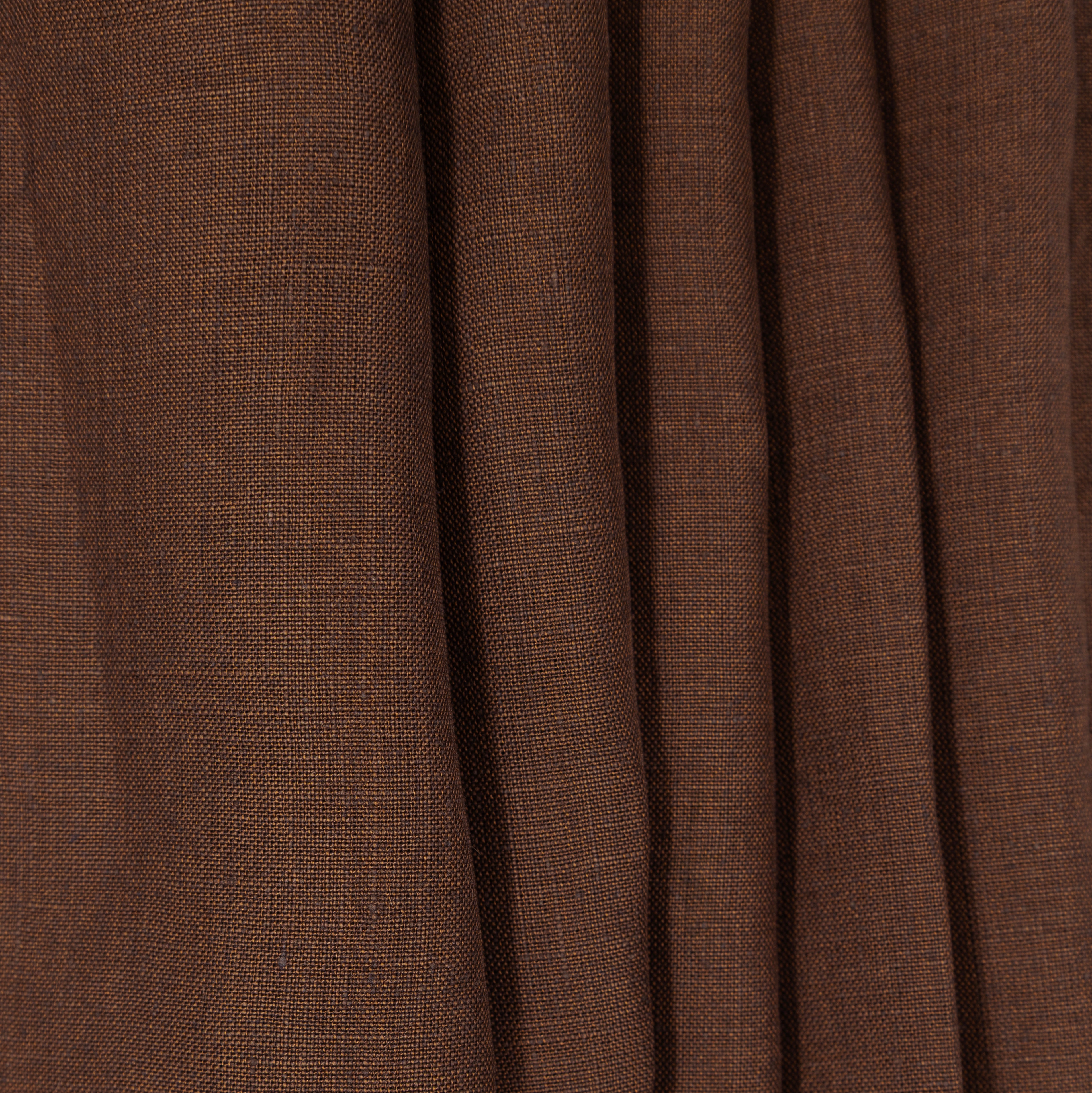 Dark Brown Lightweight Linen, drape - $16.00 yd. - Burnley & Trowbridge Co.