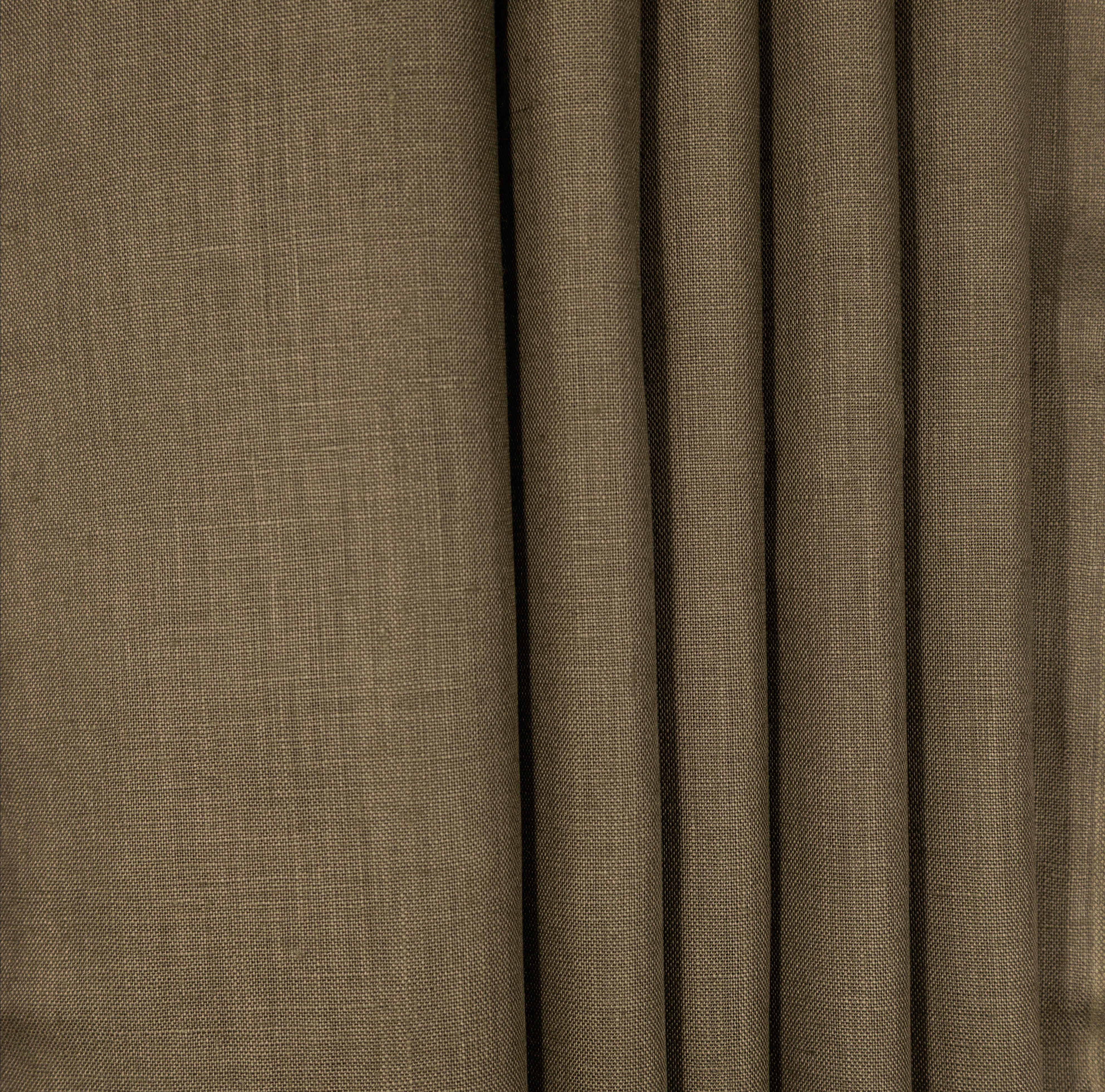 Olive Drab Lightweight Linen, drape - $16.00 yd. - Burnley & Trowbridge Co.