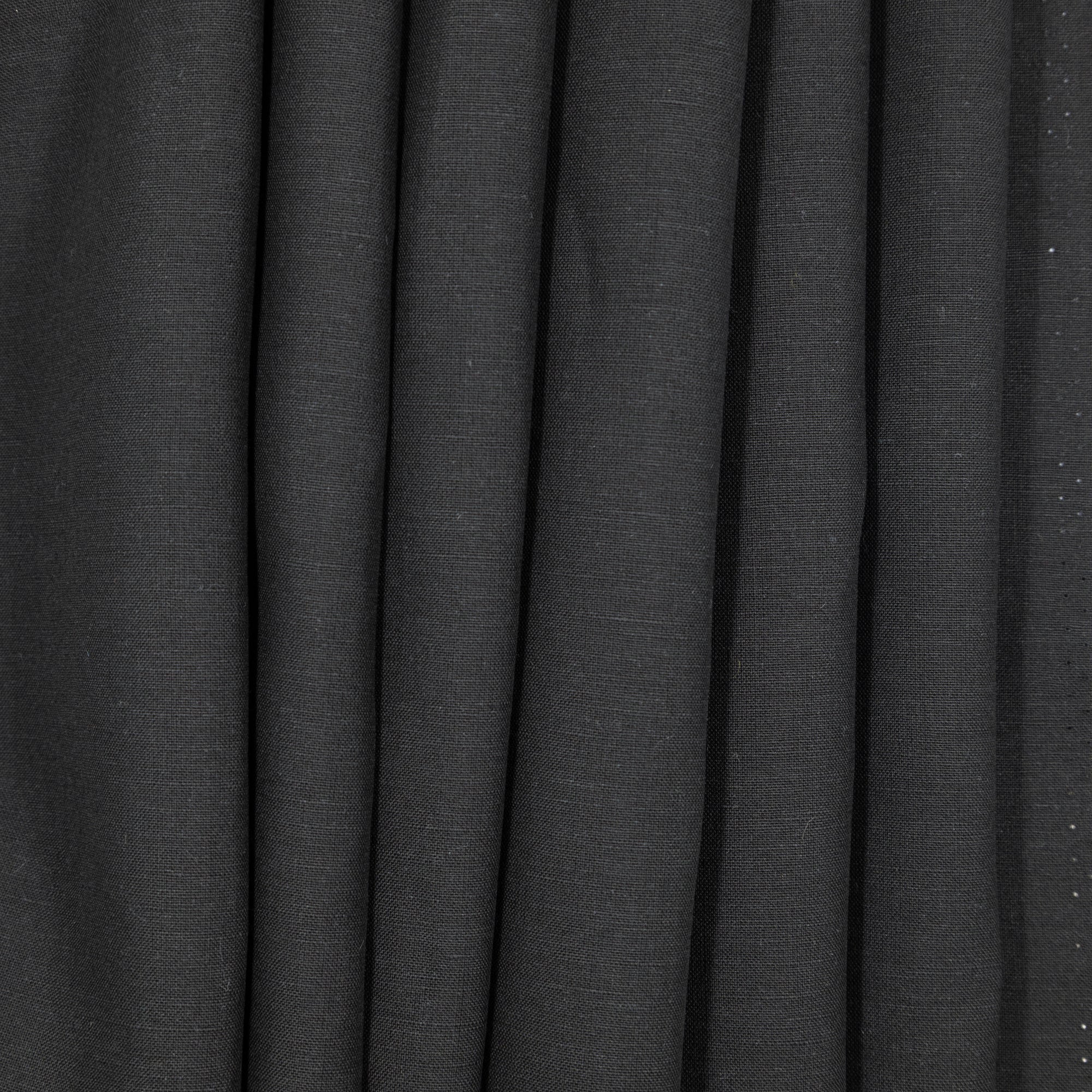 Black Lightweight Linen, drape - $16.00yd. - Burnley & Trowbridge Co.