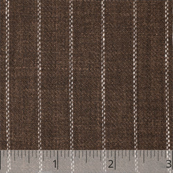 Brown & White Striped Herringbone Linen - $18.00 yd. - Burnley & Trowbridge Co.
