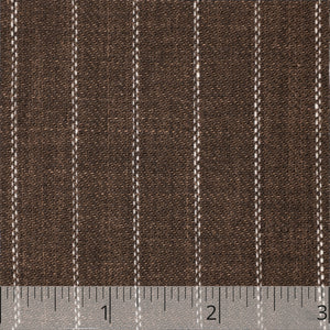 Brown & White Striped Herringbone Linen - $18.00 yd. - Burnley & Trowbridge Co.