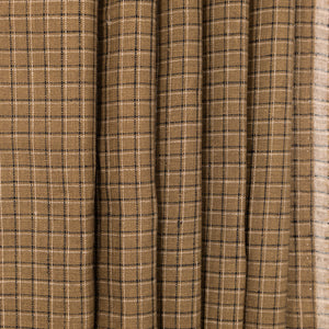 Chocolate, Natural, & Black Checked Linen, drape - $16.00 yd. - Burnley & Trowbridge Co.