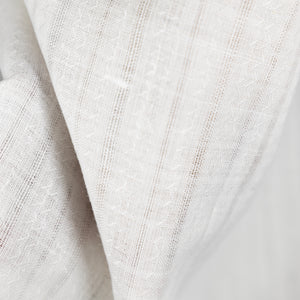 Soft White Striped Linen "Dimity", drape - $15.00 yd. - Burnley & Trowbridge Co.