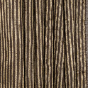 Brown & Gold Striped Herringbone Linen "Ticking", drape - $16.00 yd. - Burnley & Trowbridge Co.