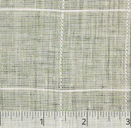 Green & White Windowpane Checked Linen  - $16.00 yd. - Burnley & Trowbridge Co.