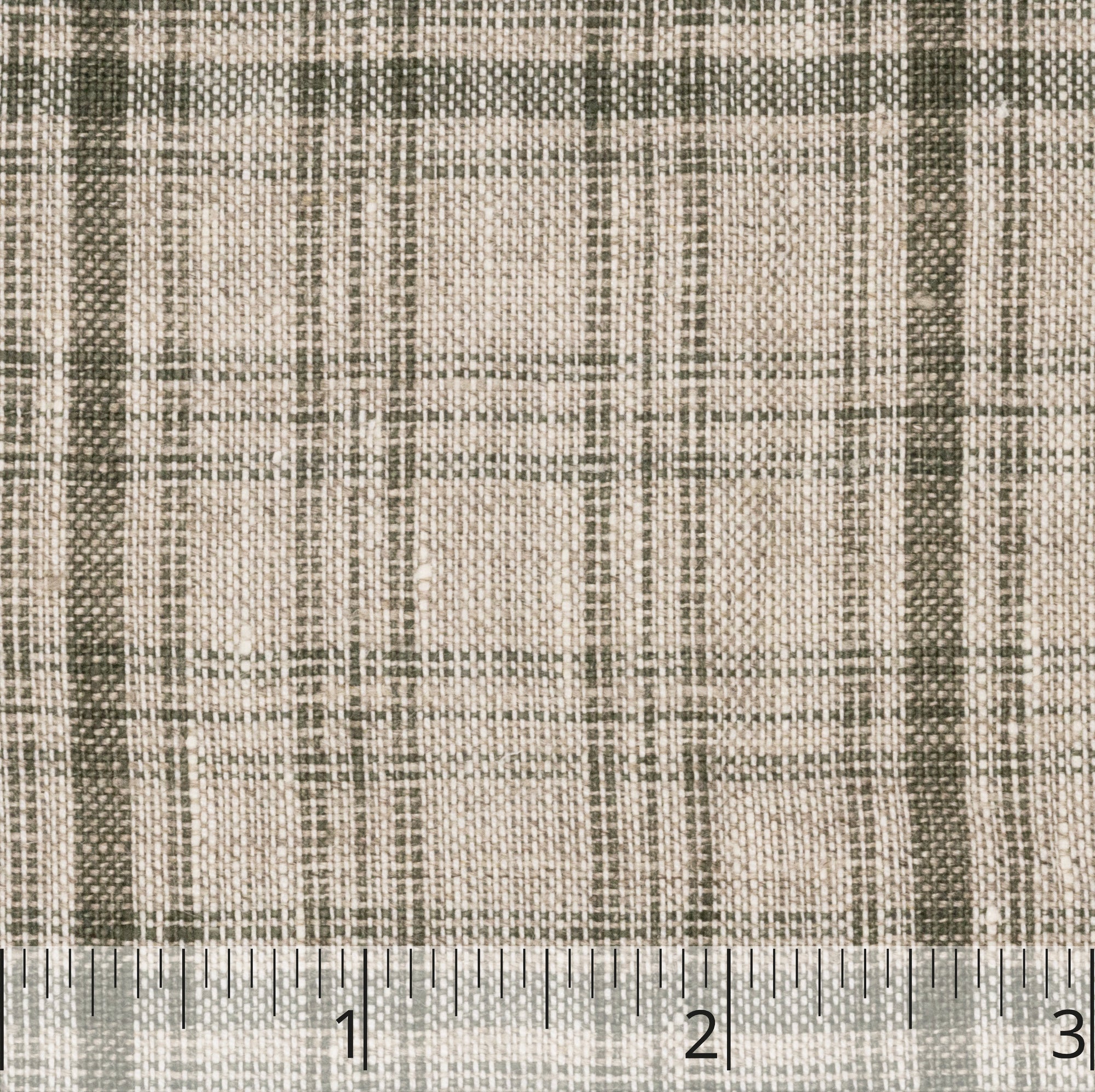 Olive & Natural Checked Linen- $16.00 yd. - Burnley & Trowbridge Co.
