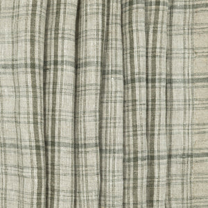 Olive & Natural Checked Linen, drape - $16.00 yd. - Burnley & Trowbridge Co.