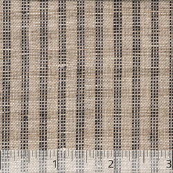 Natural & Black Cross Bar Checked Linen - $16.00 yd. - Burnley & Trowbridge Co.