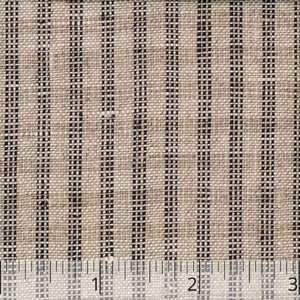 Natural & Black Cross Bar Checked Linen - $16.00 yd. - Burnley & Trowbridge Co.