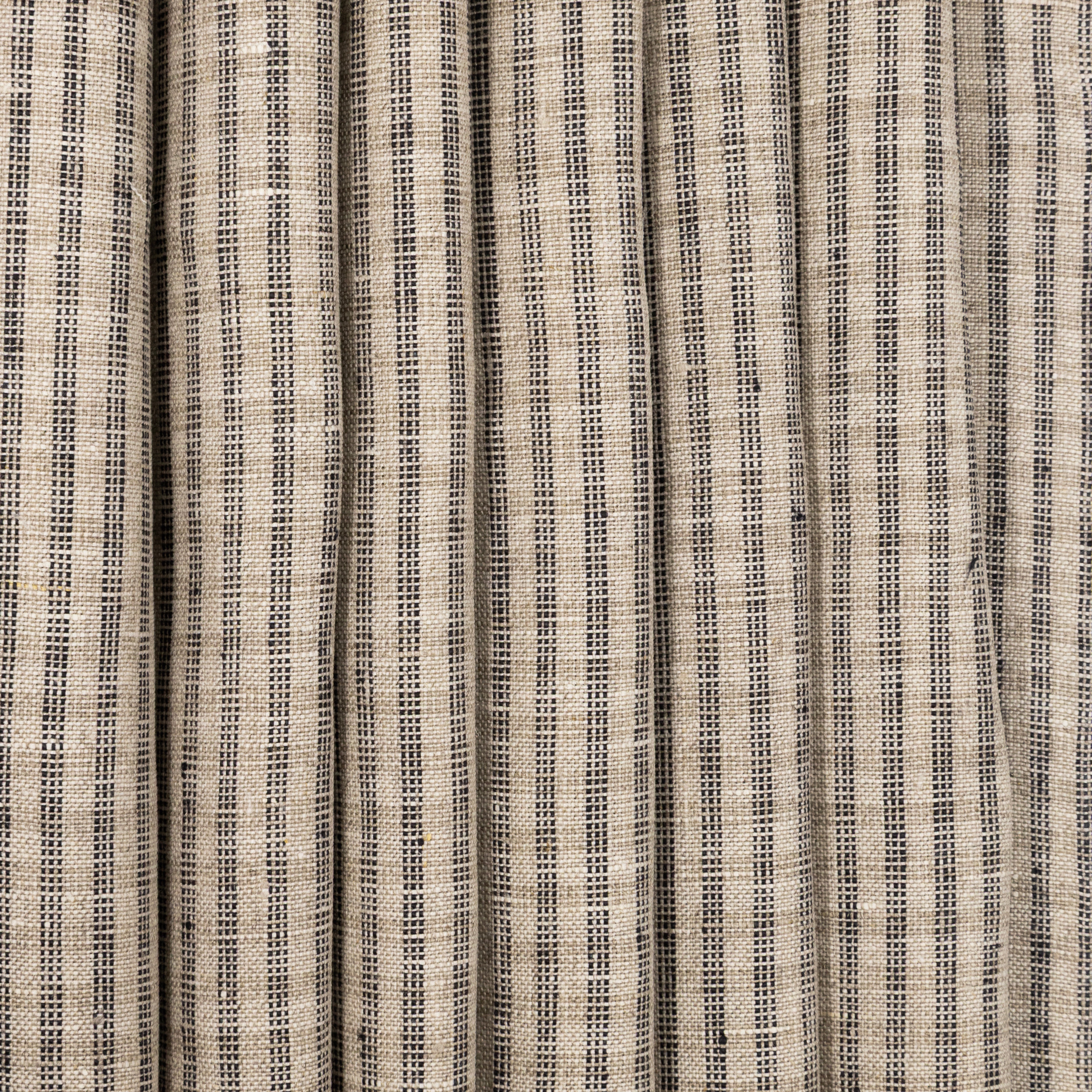 Natural & Black Cross Bar Checked Linen - $16.00 yd. - Burnley & Trowbridge Co.