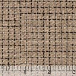 Natural & Black Small Windowpane Checked Linen, drape - $18.00 yd. - Burnley & Trowbridge Co.