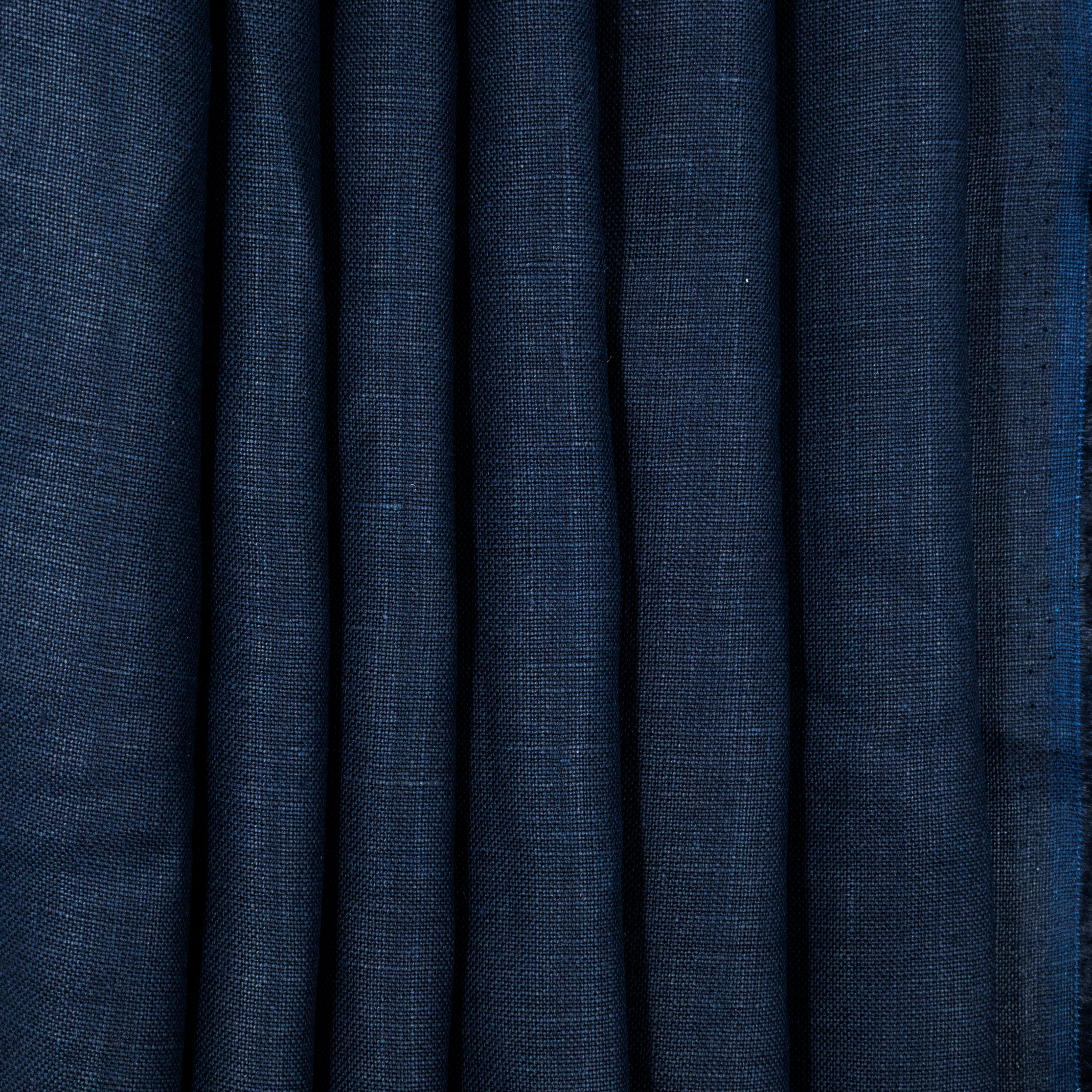 Dark Navy Lightweight Linen, drape - $16.00 yd. - Burnley & Trowbridge Co.