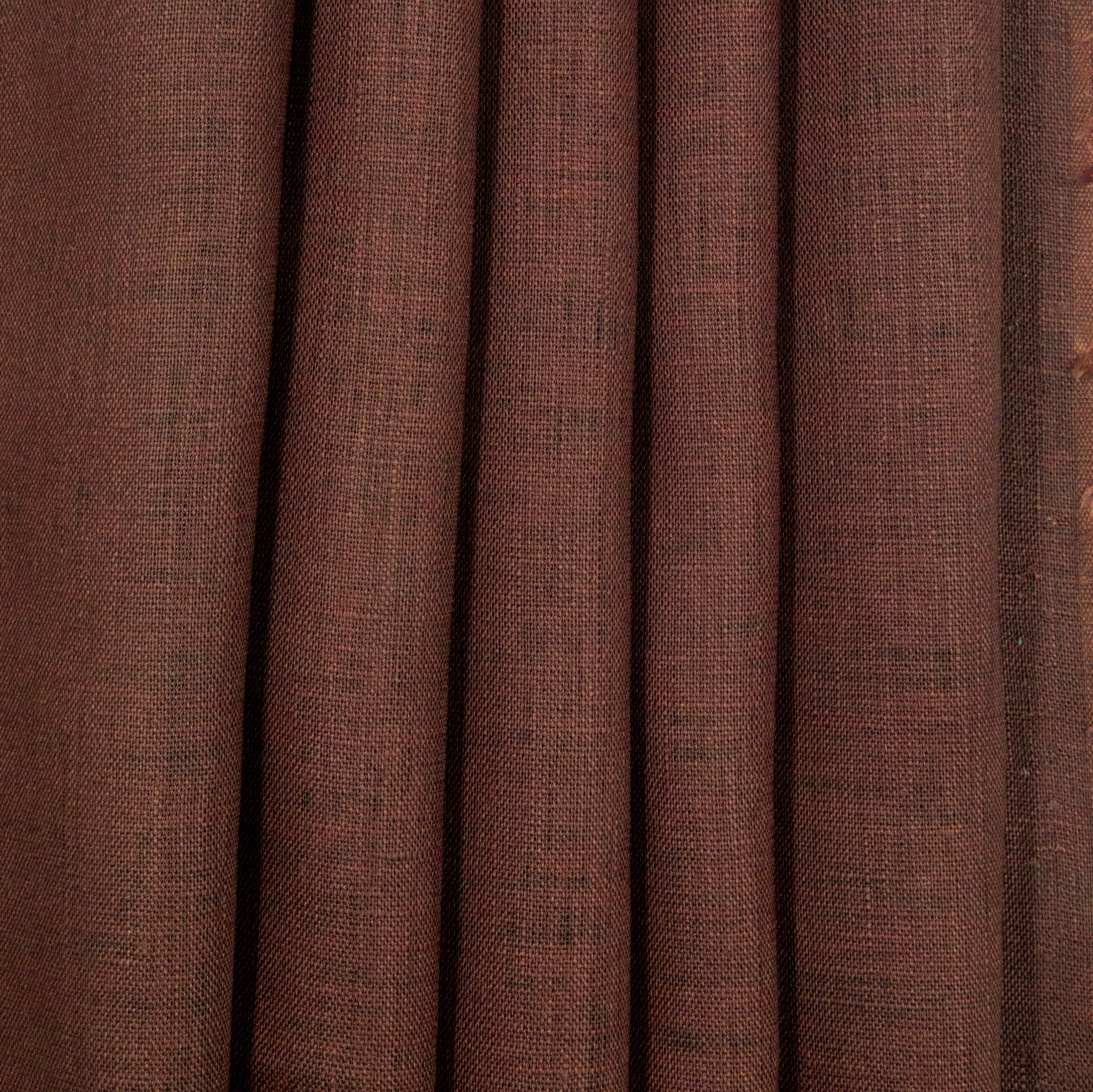 Dark Brown Lightweight Linen, drape - $16.00 yd. - Burnley & Trowbridge Co.