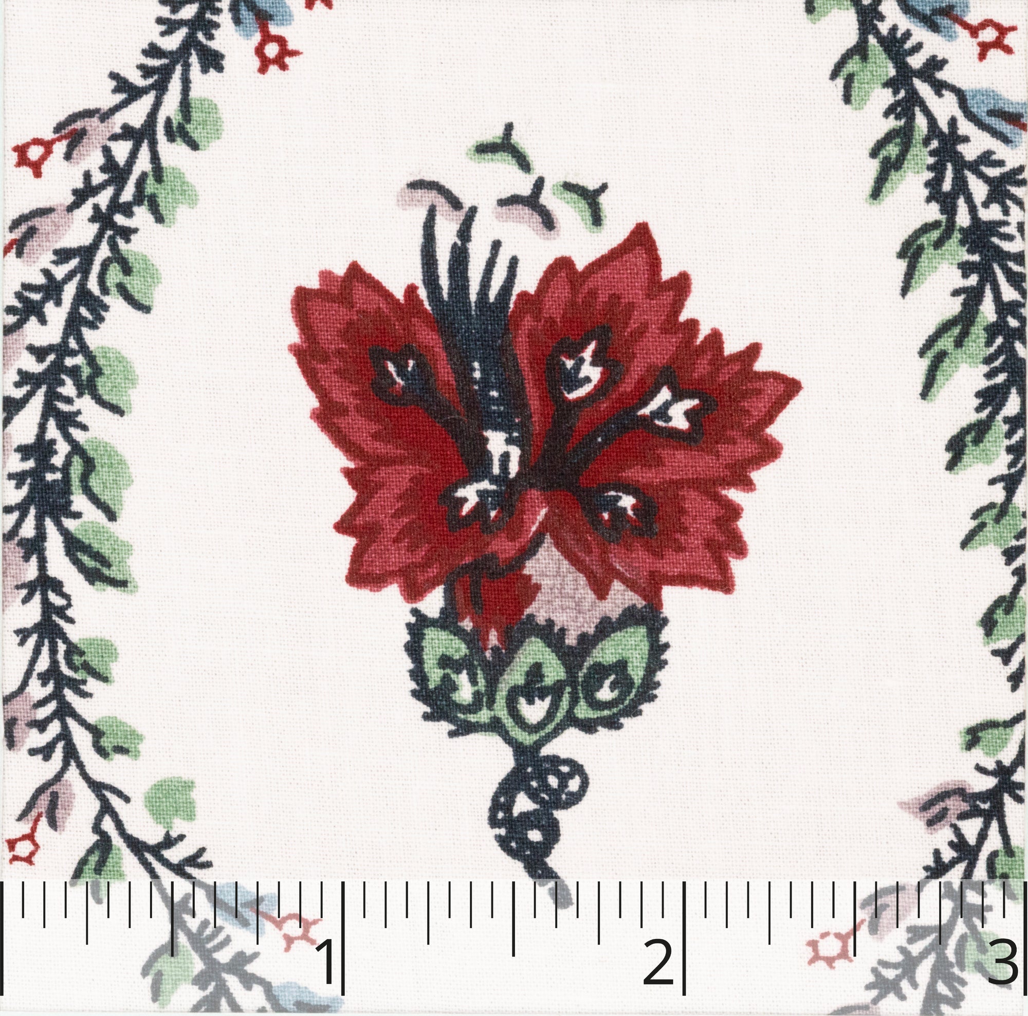 French Sprig & Vine Printed Cotton  - $25.00 yd. - Burnley & Trowbridge Co.