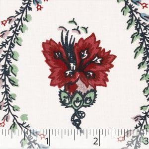 French Sprig & Vine Printed Cotton  - $25.00 yd. - Burnley & Trowbridge Co.