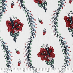 French Sprig & Vine Printed Cotton , 6 inch - $25.00 yd. - Burnley & Trowbridge Co.