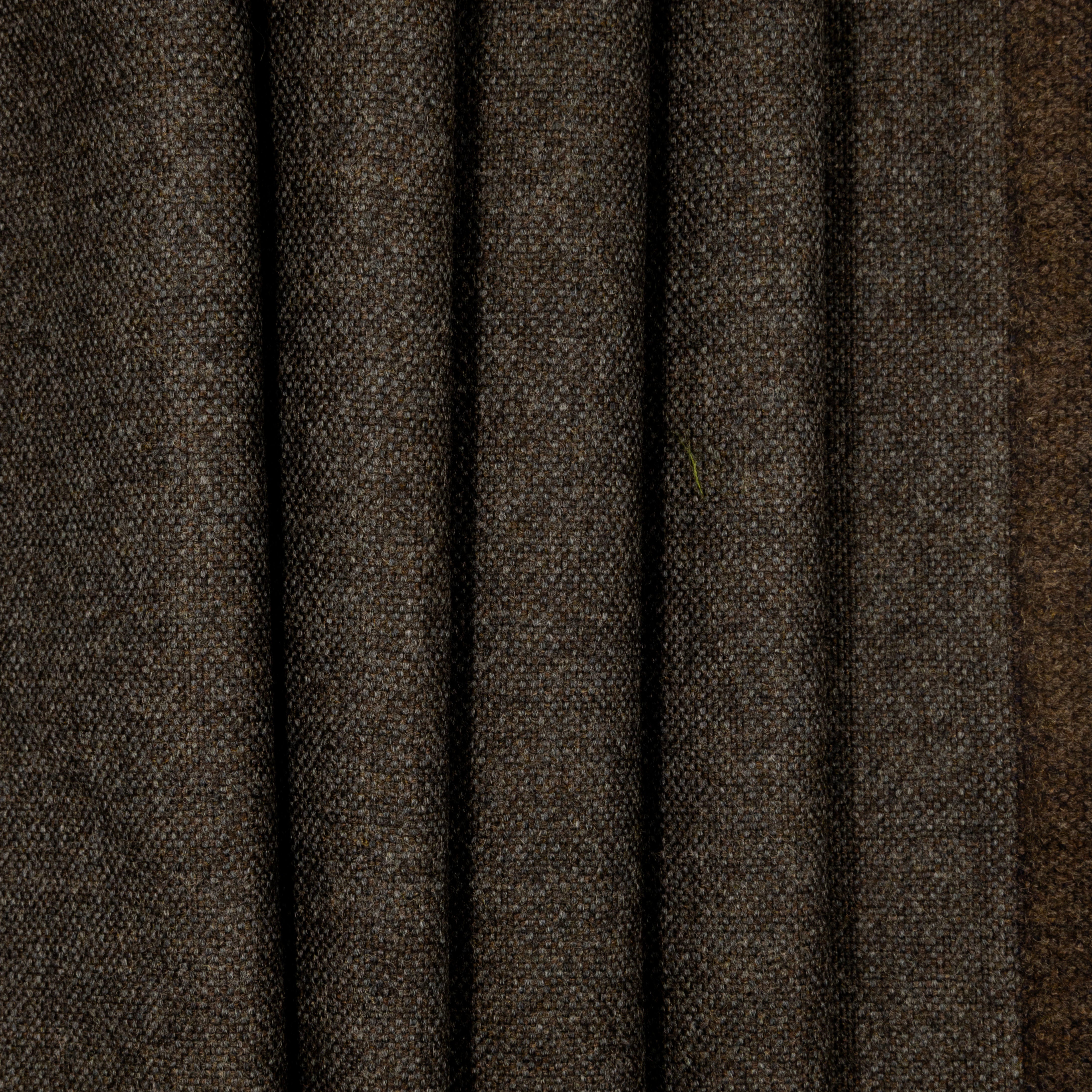 Dark Brown & Grey Wool  Flannel, drape - $18.00 yd. - Burnley & Trowbridge Co.